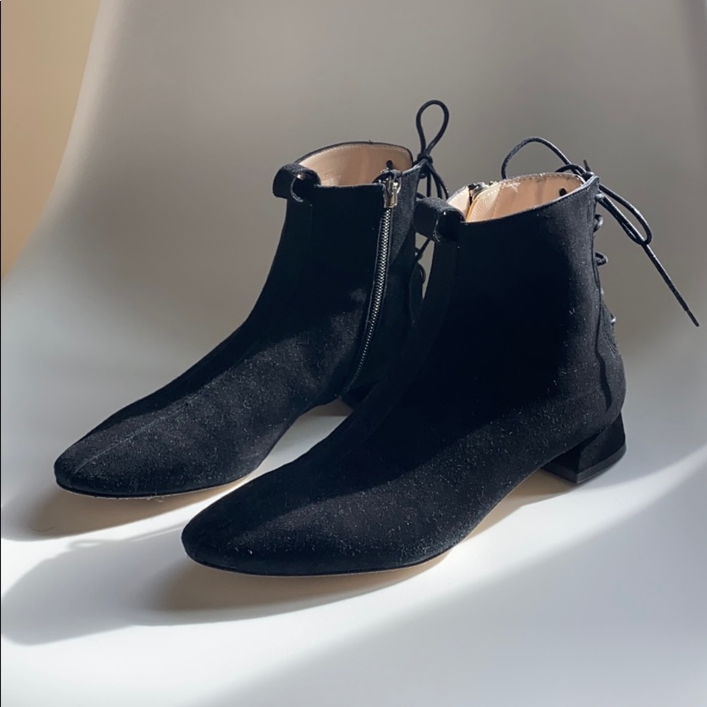 Zara lace zip up boots